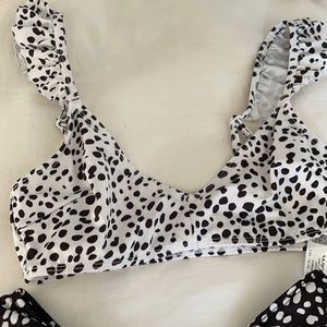 black and white dotted asos bikini!